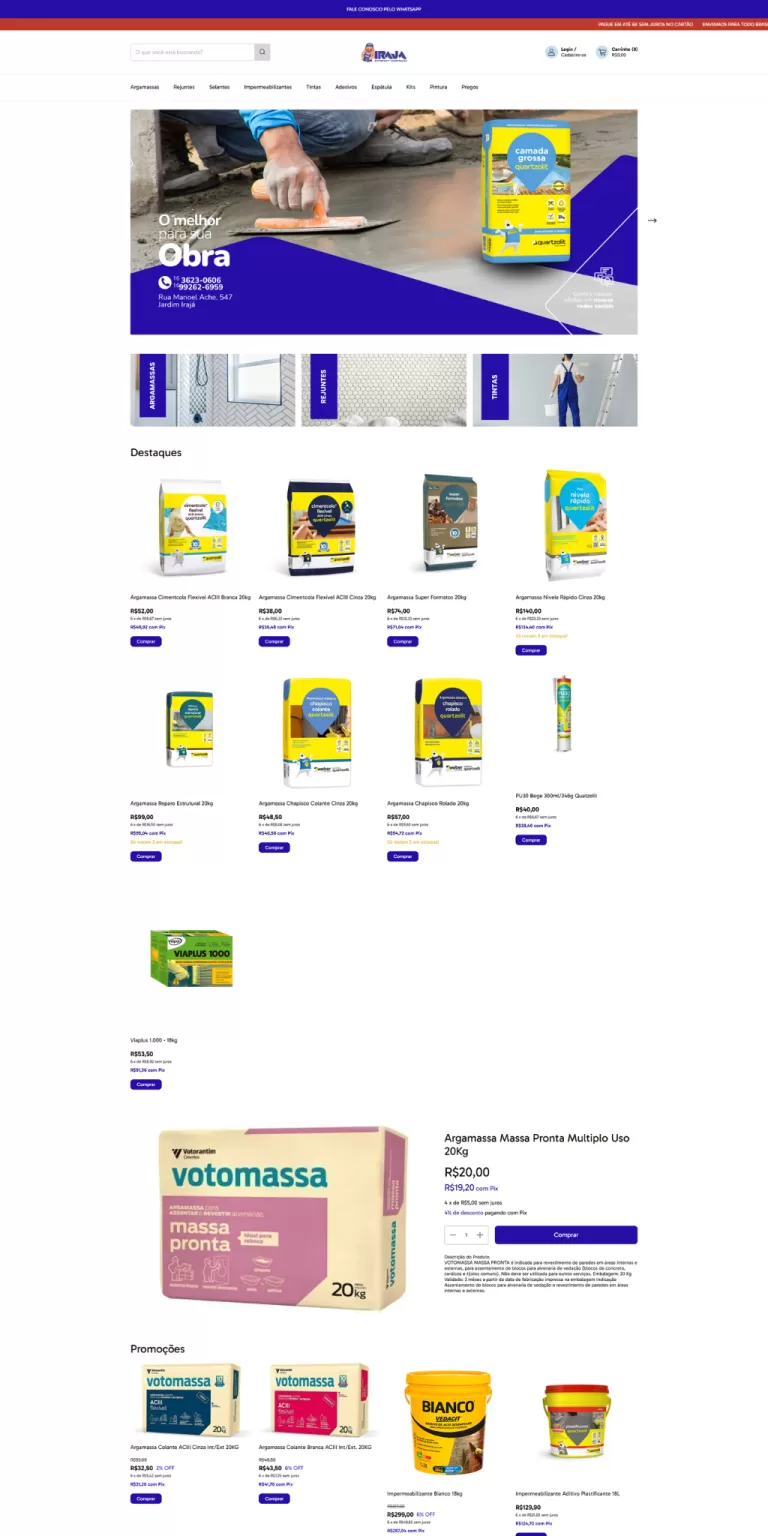 Loja Depósito Irajá criada com Nuvemshop por Agencia Entropia